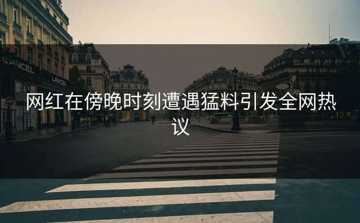 网红在傍晚时刻遭遇猛料引发全网热议